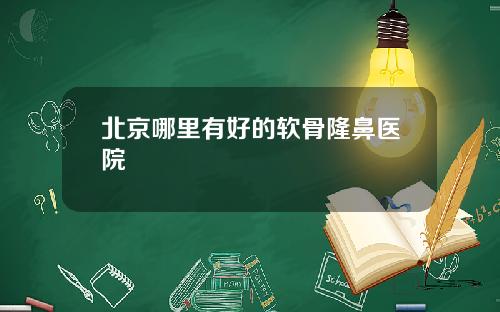 北京哪里有好的软骨隆鼻医院