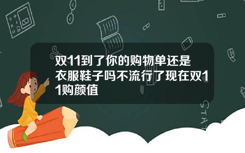 双11到了你的购物单还是衣服鞋子吗不流行了现在双11购颜值