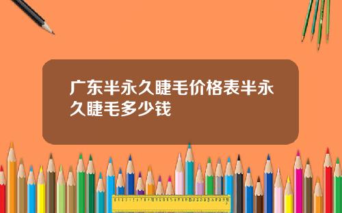 广东半永久睫毛价格表半永久睫毛多少钱