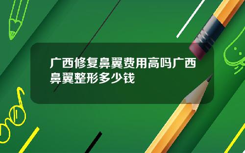 广西修复鼻翼费用高吗广西鼻翼整形多少钱