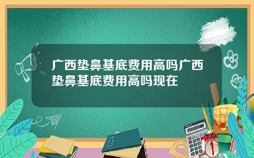广西垫鼻基底费用高吗广西垫鼻基底费用高吗现在