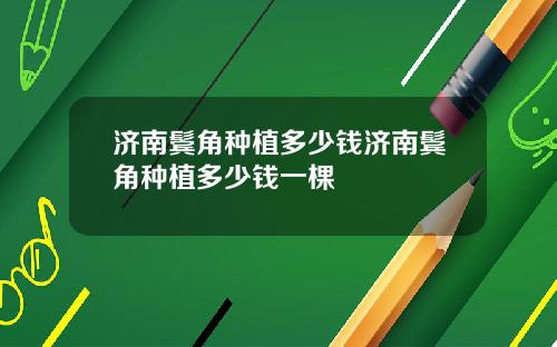 济南鬓角种植多少钱济南鬓角种植多少钱一棵