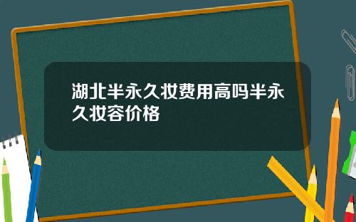 湖北半永久妆费用高吗半永久妆容价格