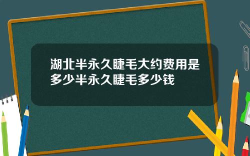 湖北半永久睫毛大约费用是多少半永久睫毛多少钱