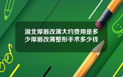 湖北厚唇改薄大约费用是多少厚唇改薄整形手术多少钱