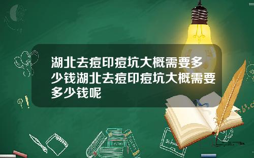 湖北去痘印痘坑大概需要多少钱湖北去痘印痘坑大概需要多少钱呢