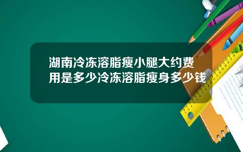 湖南冷冻溶脂瘦小腿大约费用是多少冷冻溶脂瘦身多少钱