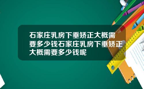 石家庄乳房下垂矫正大概需要多少钱石家庄乳房下垂矫正大概需要多少钱呢