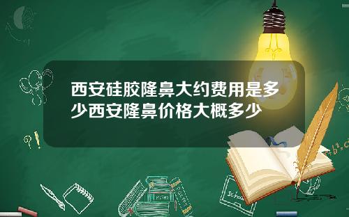 西安硅胶隆鼻大约费用是多少西安隆鼻价格大概多少